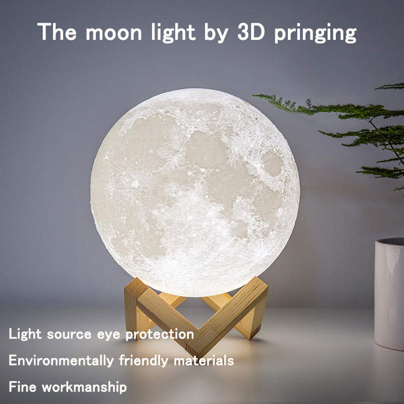 Rechargeable LED Moon Lamp: Color-Changing Night Light