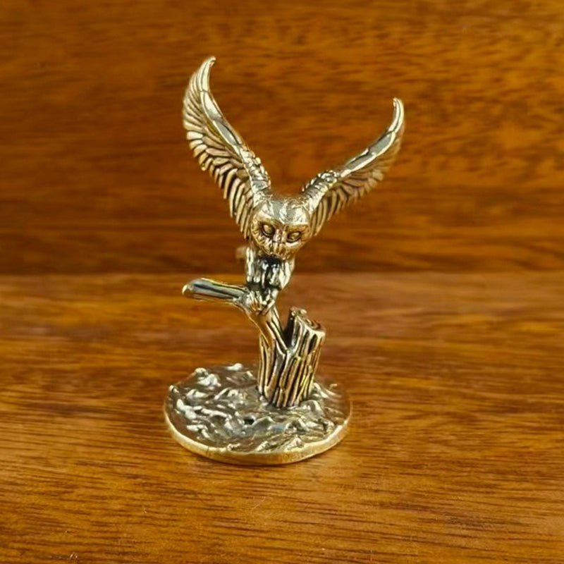 Retro Brass Owl Ornaments - Antique Copper Animal Crafts