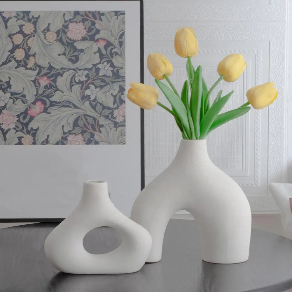Modern Ceramic Vase - Succulent & Flower Display