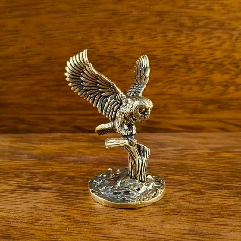 Retro Brass Owl Ornaments - Antique Copper Animal Crafts