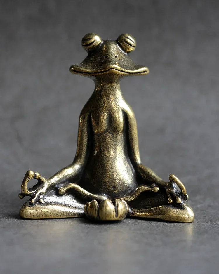 Pure Copper Frog Incense Holder - Zen Retro Tea Pet