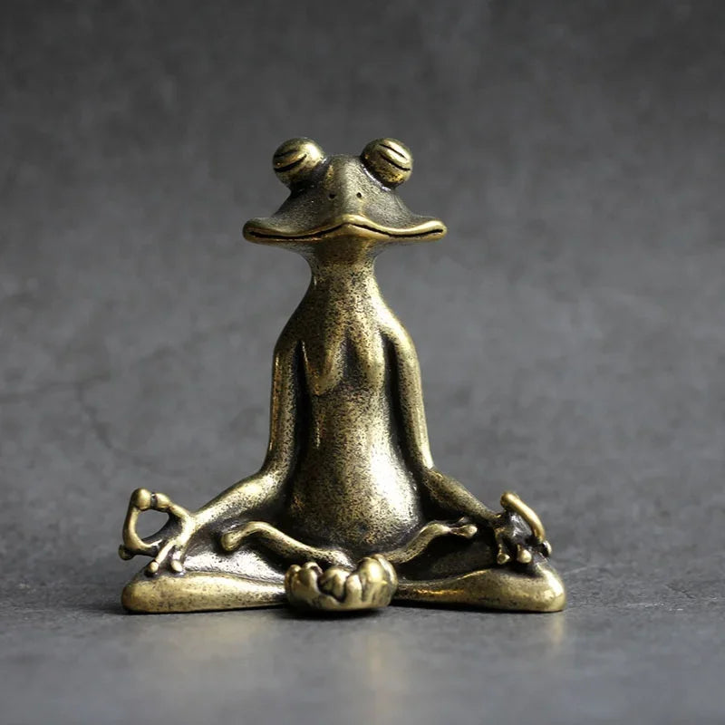 Pure Copper Frog Incense Holder - Zen Retro Tea Pet