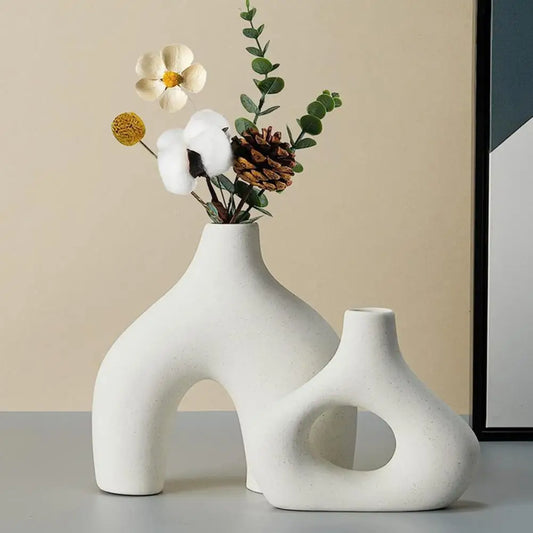 Modern Nordic Ceramic Vase - Succulent & Flower Display