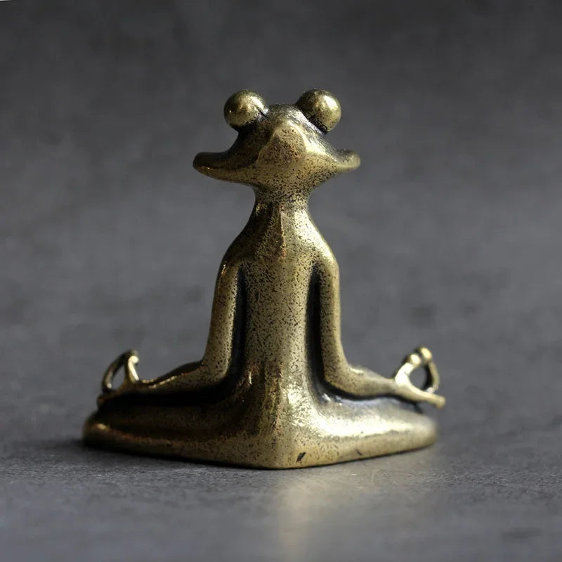 Pure Copper Frog Incense Holder - Zen Retro Tea Pet