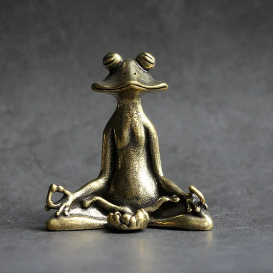 Pure Copper Frog Incense Holder - Zen Retro Tea Pet